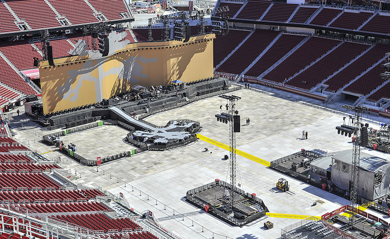 One of the early dates on the tour was a show for 50,000 San Francisco area fans at Levi’s Stadium. 